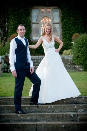 The vey glamorous newlyweds...