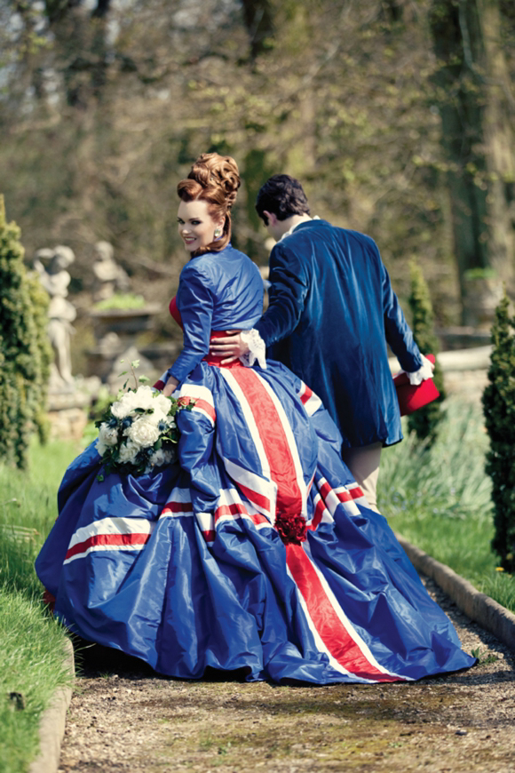 British flag wedding dress