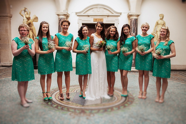 green wedding dresses in london