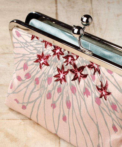 Starburst Bloom Luxury Silk Clutch Bag