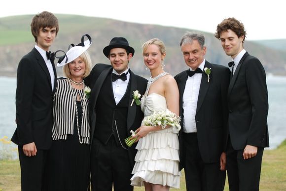 A very newlywed Georgina Worthington, of High Tea of Highgate, here with her family...