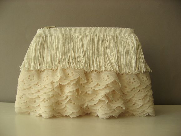 Flapper Fringe Clutch Bag, by RecycledRings...