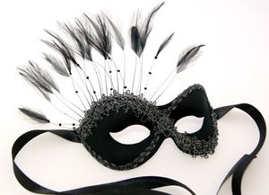 Love My Dress UK Wedding Blog - Black Persuasion Masquerade Mask, by Samantha Peach...