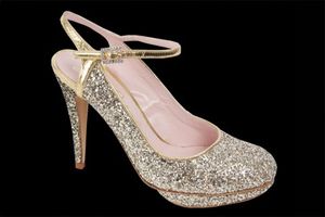 Love My Dress UK Wedding Blog - Shoes by Harriet Wilde, Margot Gold Glitter - £199