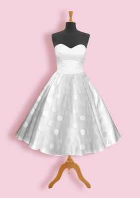 Love My Dress UK Wedding Blog - 'Betsey' 1950's style wedding dress, by Honeypie Boutique..