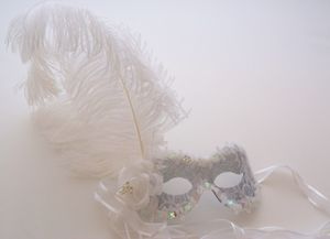 Love My Dress UK Wedding Blog - White Lace Belle of the Ball Mask, by Samantha Peach...
