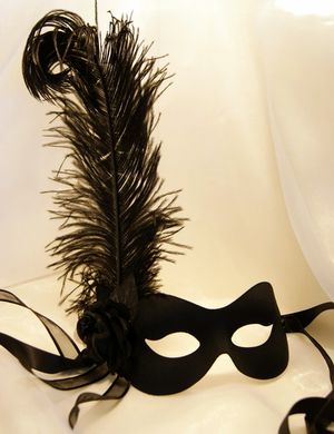 Love My Dress UK Wedding Blog - Black Art Deco Masquerade Mask, by Samantha Peach