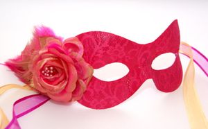 Love My Dress UK Wedding Blog - Regency Pink Lace Mask, by Samantha Peach...