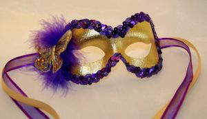 Love My Dress UK Wedding Blog - Royal Purple Butterfly Masquerade Mask, by Samantha Peach...