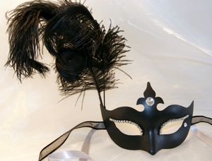 Love My Dress UK Wedding Blog - Black Crystal Ostrick Masquerade Mask, by Samantha Peach...