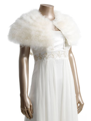 Love My Dress UK Wedding Blog - Bibi Feather Cape, by Monsoon Bridal, £50
