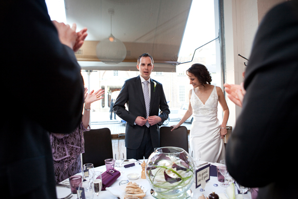 Wedding day smiles at The Zetter Hotel...