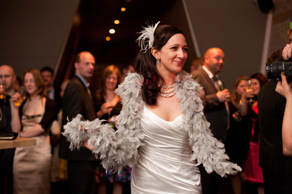 A Beautiful Backless Wedding Dress & A Birdcage Veil...