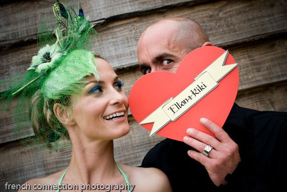 One of our lovely Brides wearing her birdcage veil...