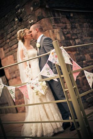 A Relaxed English Wedding ∼ Vintage Style Bunting and Beautiful Lace...