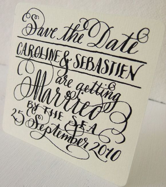The 'Captain Swirly Nautical Save the Date Card', by Artcadia Wedding Stationery...
