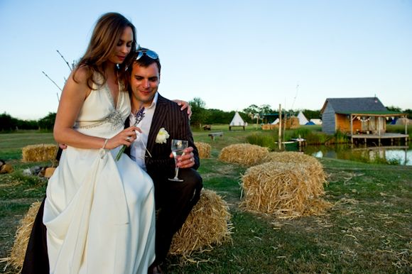 A Glastonbury Festival Inspired Wedding at Brick House Farm, Kent...