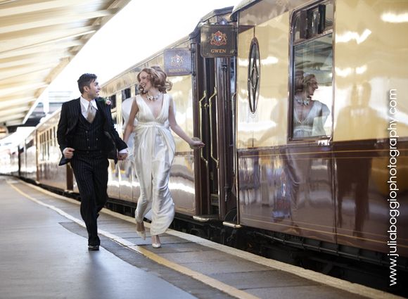 Julia Boggio shoots 1920's Inspired Bridal on the Orient Express, with Luella's Boudoir, Magpie Vintage and Kaz Fernando...