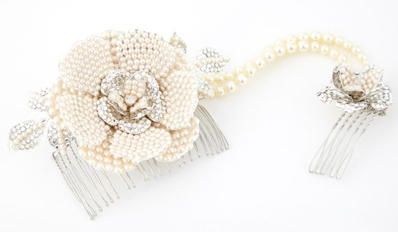 The Rosemary Pearl Comb below by Halo & Co, available at Queens & Bowl...