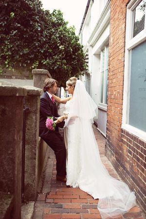 A Brighton Bride and a sprinkling of pretty pink! Photography by Lisa Devlin...