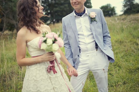 An Outdoor, Lakeside, Vintage Wedding - Photography by David McNeil...