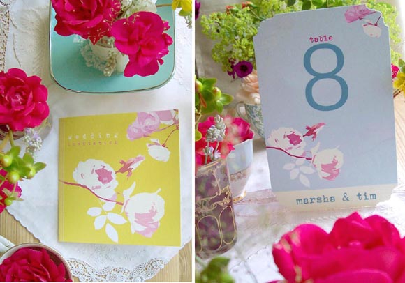 'Miss Fondant Collection' table number and invitation