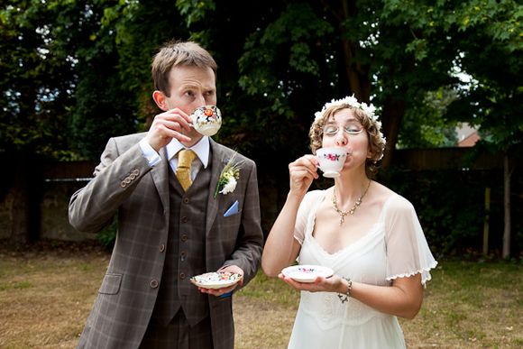 White Ballet Shoes and a Garland of Daisies for a Vintage Country Wedding, Photography by Surrey Wedding Photographer Amy Wass...