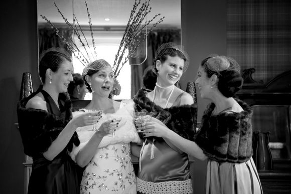 A Vintage Wedding for a Bride Inspired by Art Deco - Photography by Sara Thomas...