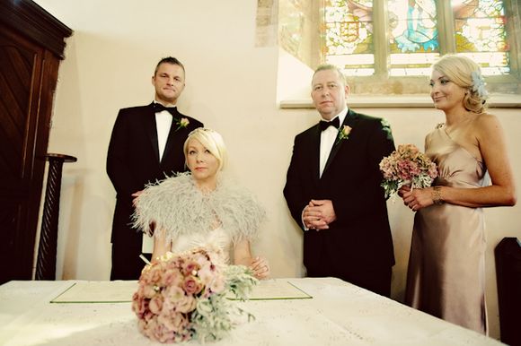 An 1920's Art Deco Bride and some Beatiful Blue Louboutins... vintage wedding photography by Eliza Claire...