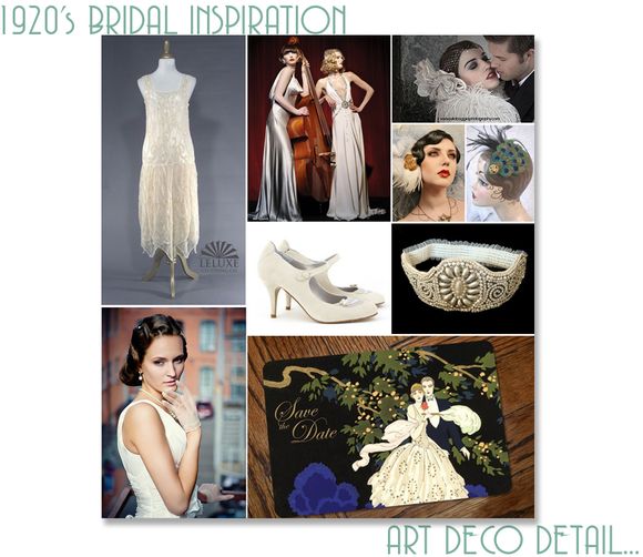 1920s and Art Deco Bridal Inspiration Board...