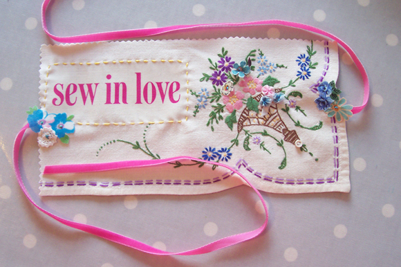 Sew in love with pink velvet ribbon, from the Vintage Drawer, by Vicky Trainor...