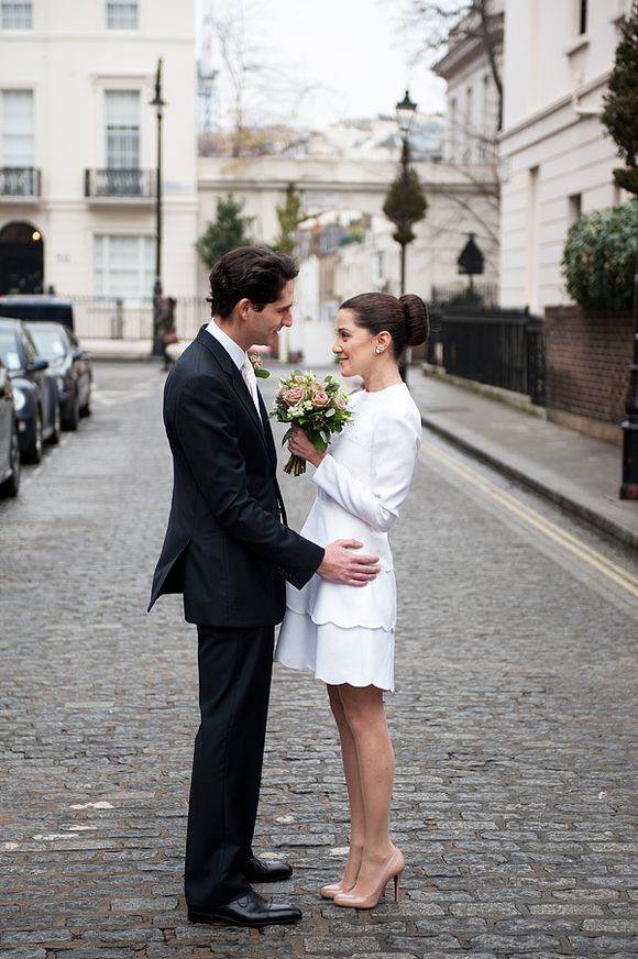 An Intimate London Elopement for a Valentino Bride - Photography by Dominique Bader...