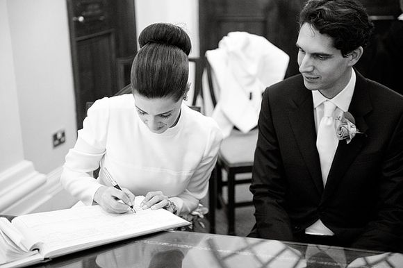 An Intimate London Elopement for a Valentino Bride - Photography by Dominique Bader...