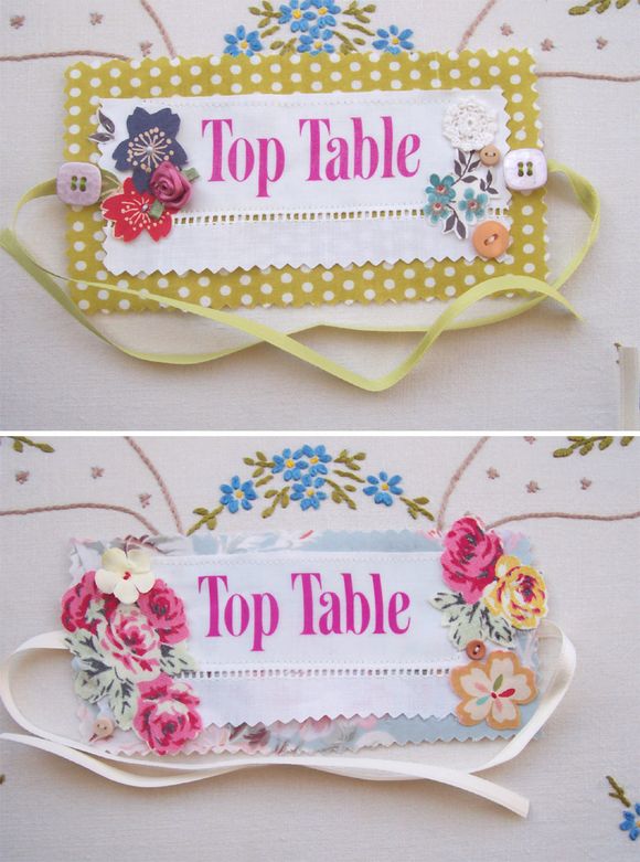 The vintage drawer collection from vicky trainor top table tie signs £10.00