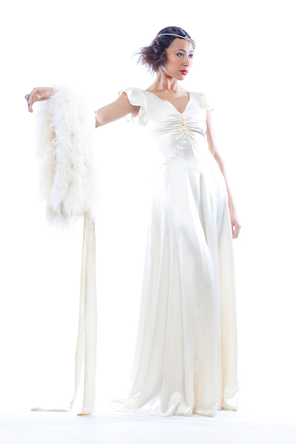 1920s and 1930s inspired bridal fashion by Joanne Fleming, Accessories by Yulia Kunze, Photography by Marc Broussely...
