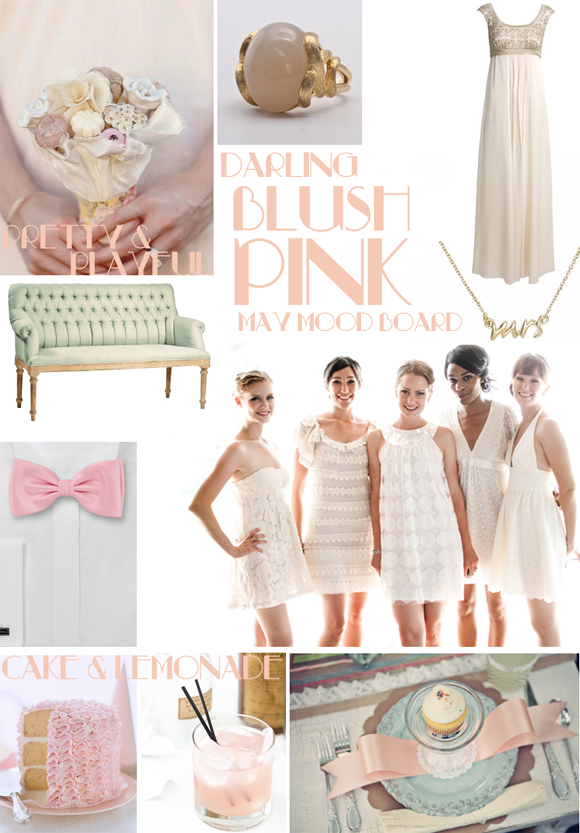 Bridal Inspiration Board, Blush Pink