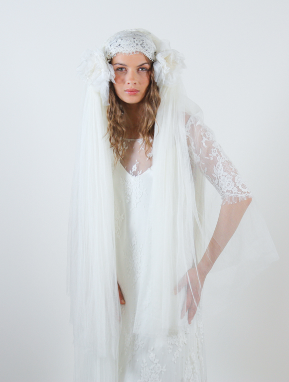 Lily Allen wedding veil by Delphine Manivet