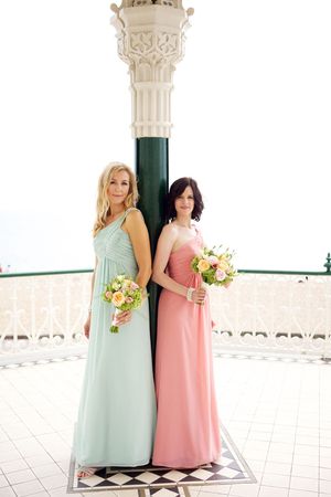 Pastel colour Bridesmaids dresses
