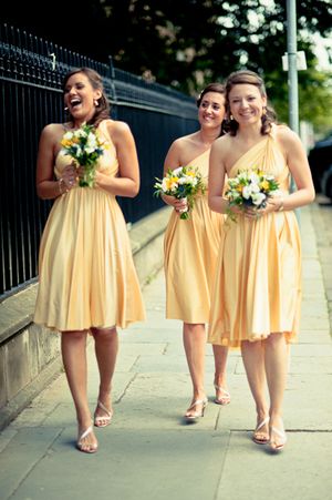 Twobirds Bridesmaids dresses in yellow