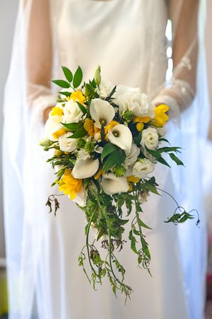 Yellow wedding bouquet