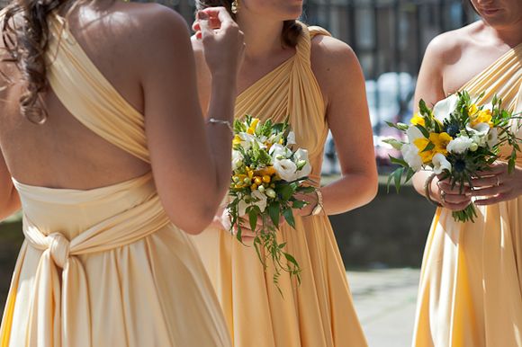 Twobirds Bridesmaids dresses in yellow