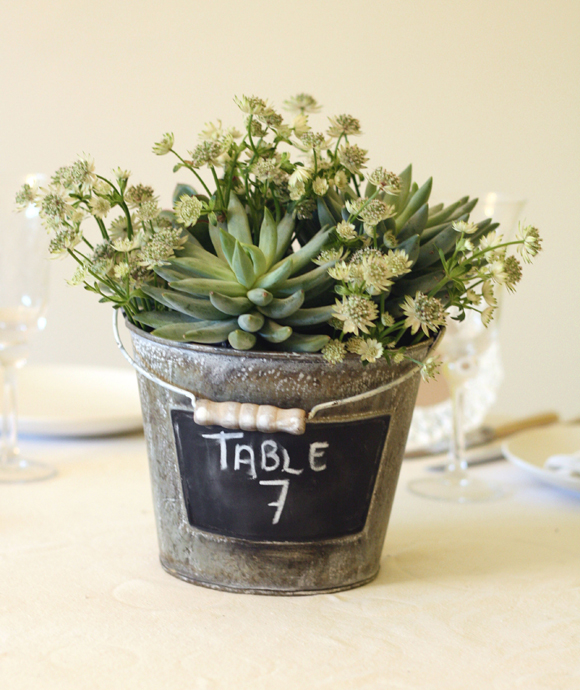 Passion For Flowers Wedding Day Succulent table decor