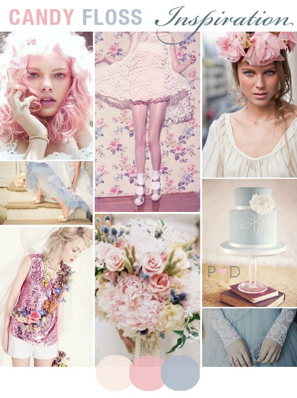 Bridal Inspiration Board #24 ~ Candy Floss {Pale Pink + Baby Blue ...