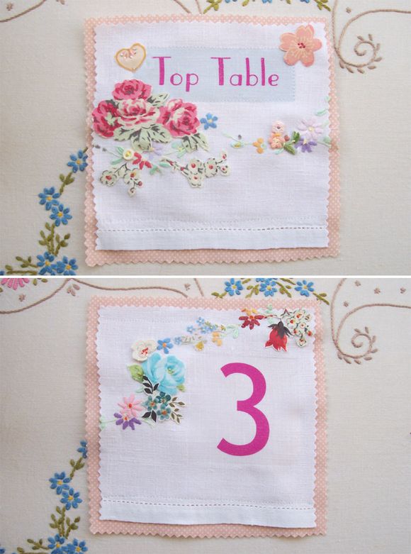 The vintage drawer collection from vicky trainor flat linen table numbers from £8.00