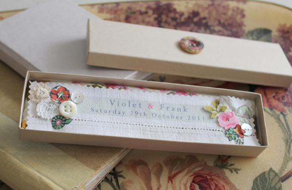 Handmade bookmark by Vicky Trainor, The Vintage Drawer Collection