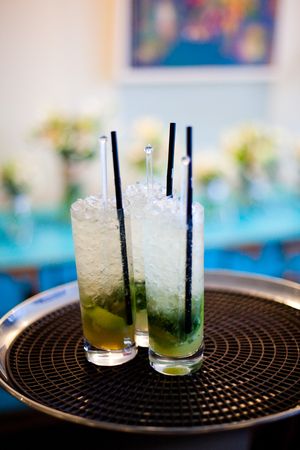 Lime green cocktail