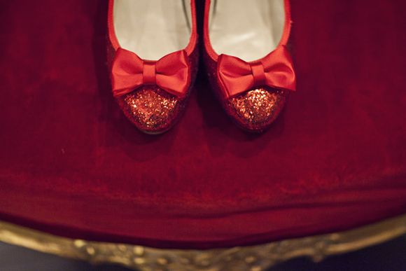 Dorothy/Wizard of Oz sparkly red wedding shoes