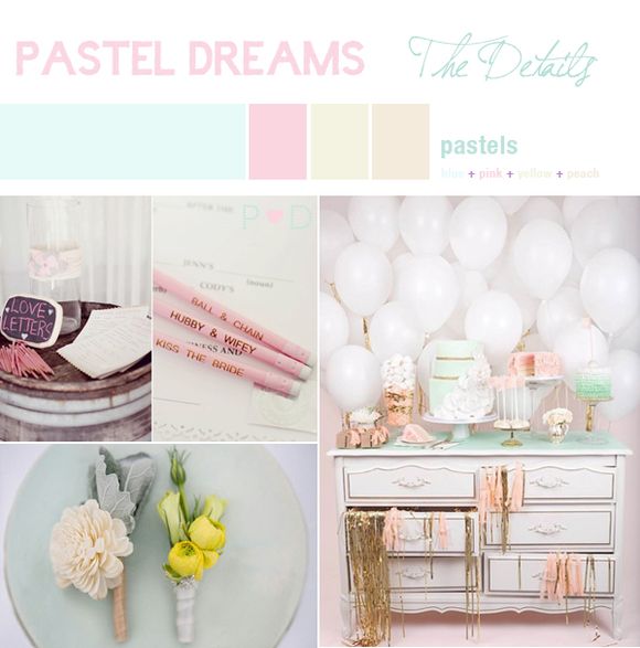 pastel colours, wedding inspiration