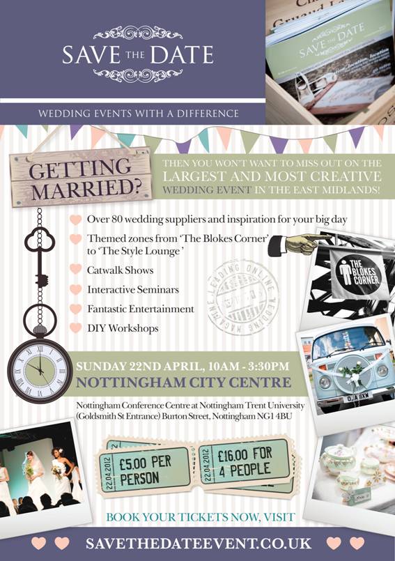 Save The Date Wedding Event, Nottingham Conference Centre, East Midlands