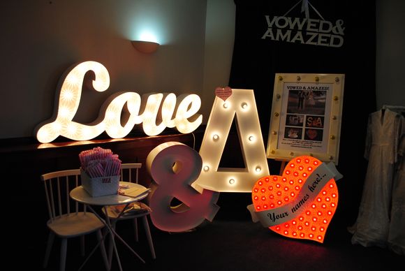 Light up giant love letters